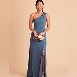 Birds Grey Kira Dress Twilight Crepe Size M